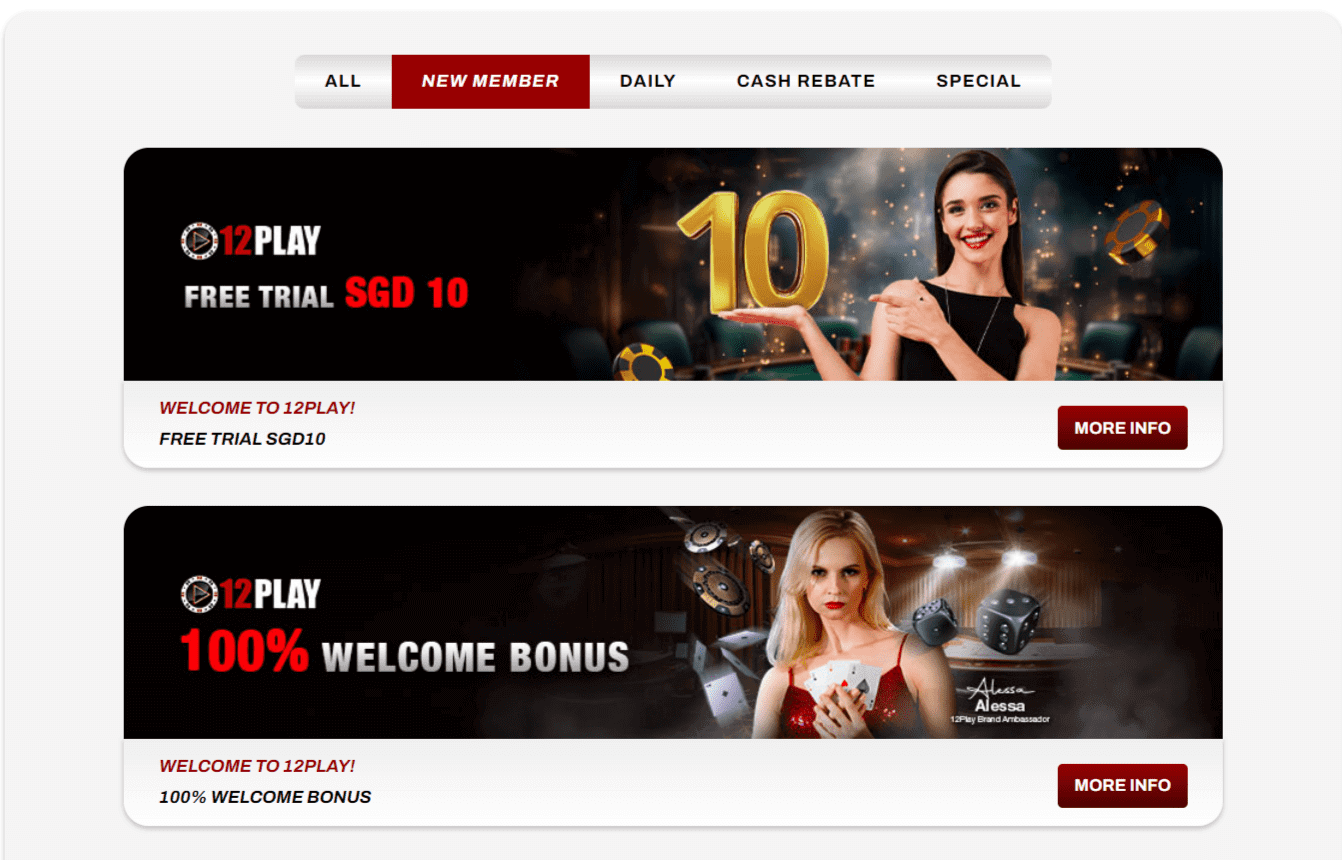 12Play Casino Bonuses