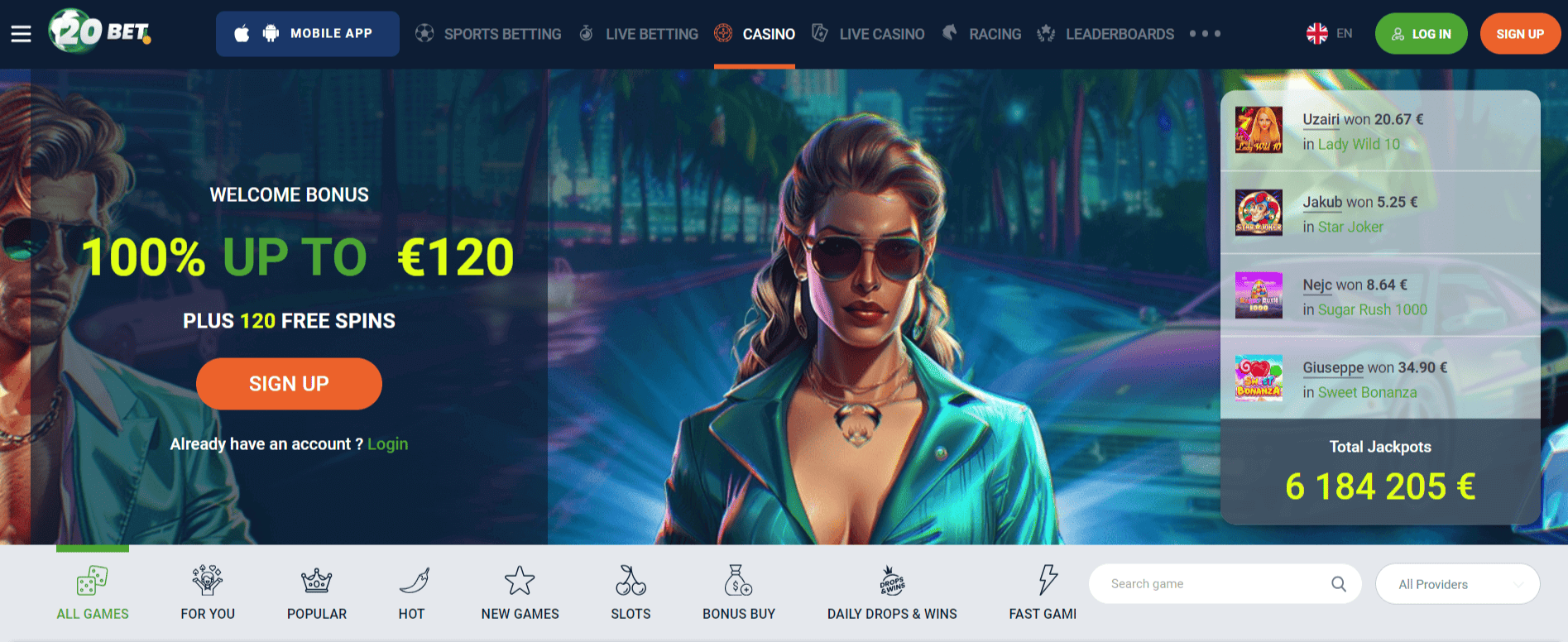20Bet Casinbo Review