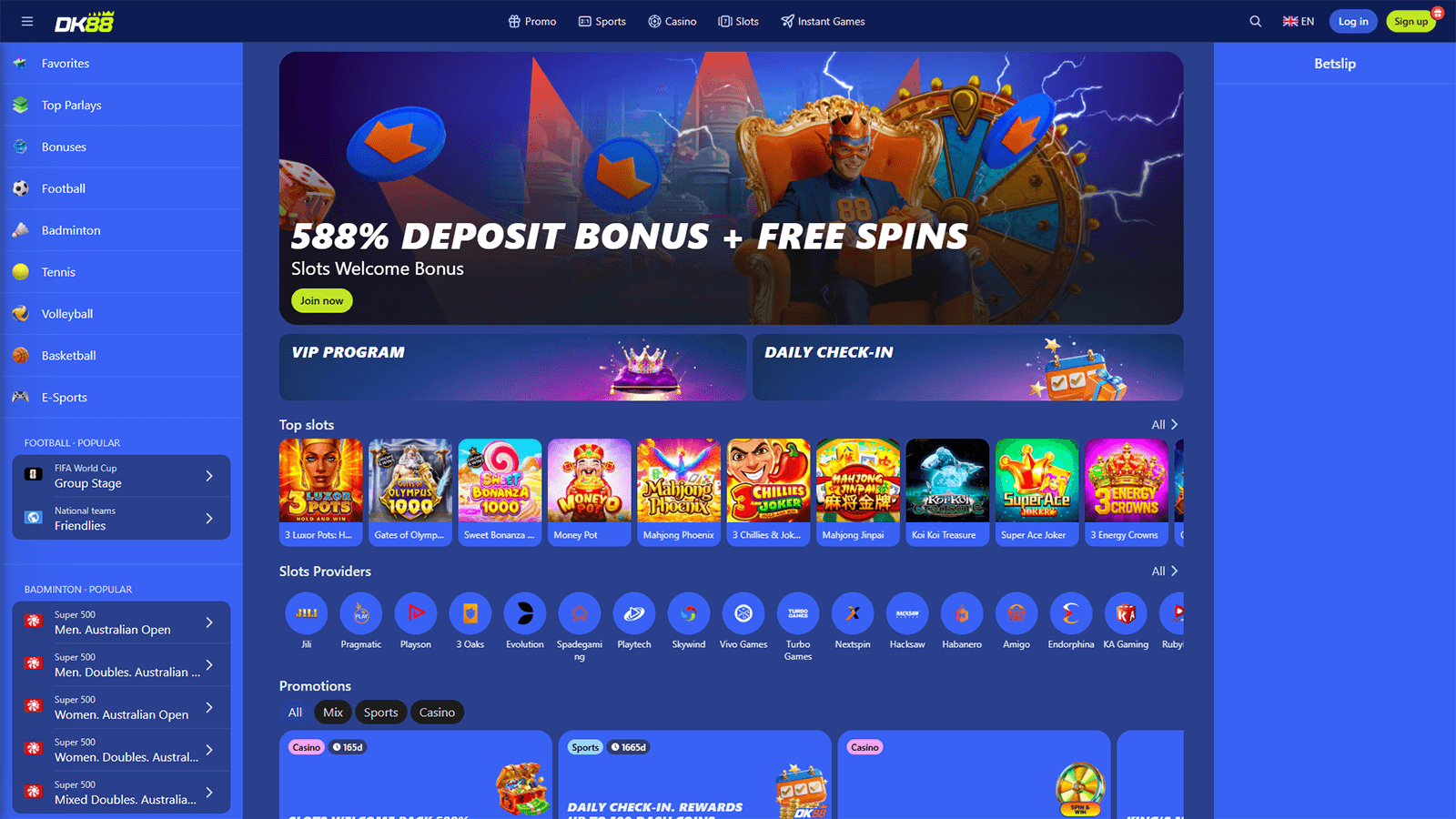 DK88 Casino Homepage in Singapore