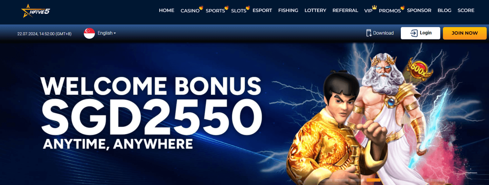 HFive5 Gambling Website