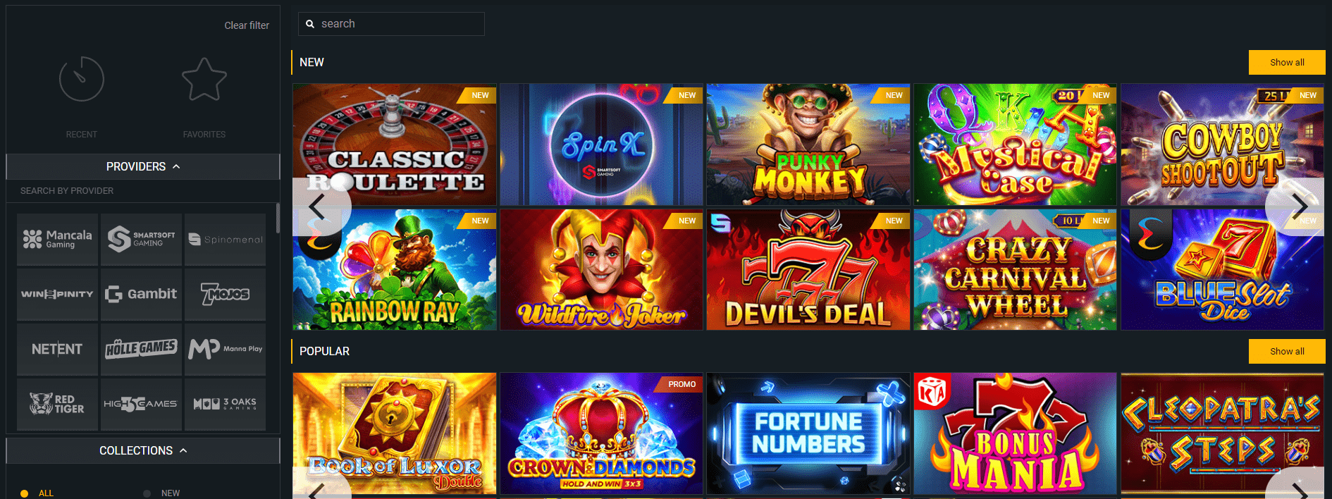 Melbet Casino Games